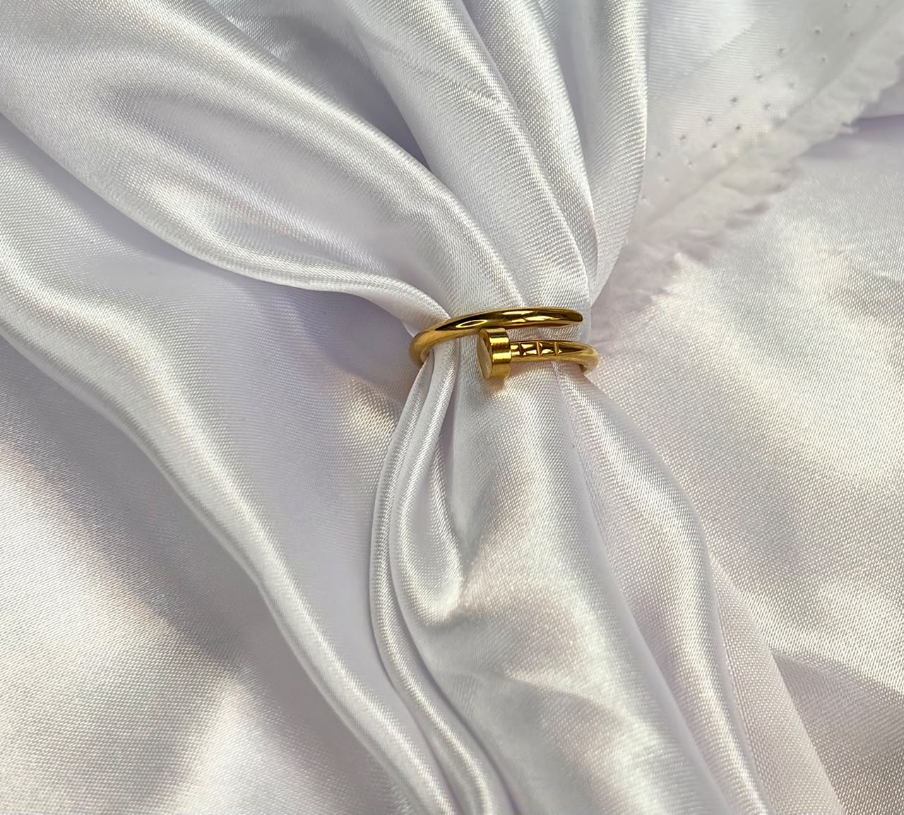 Gold Nail Wrap Ring