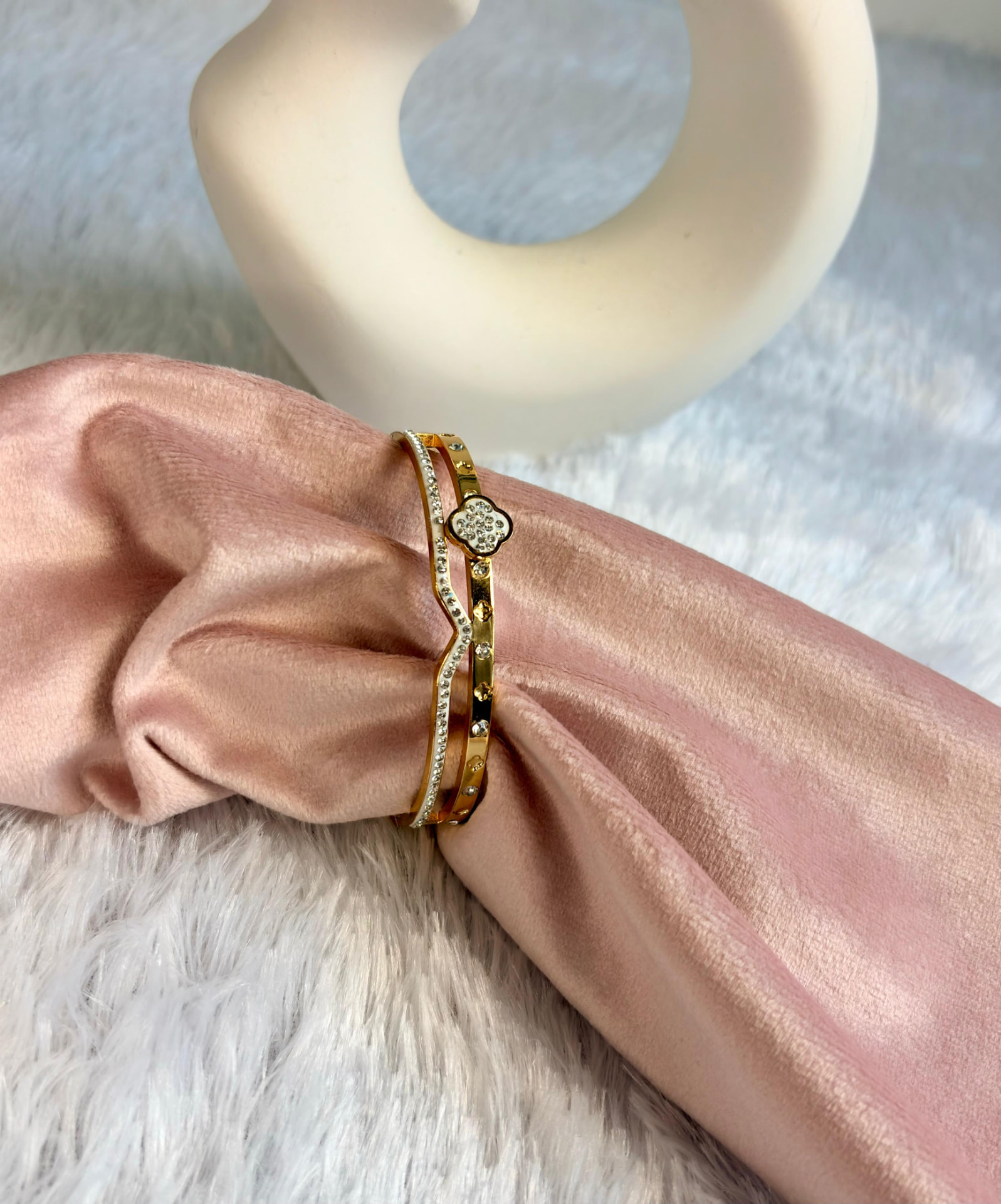 Clover Pavé Kada Set