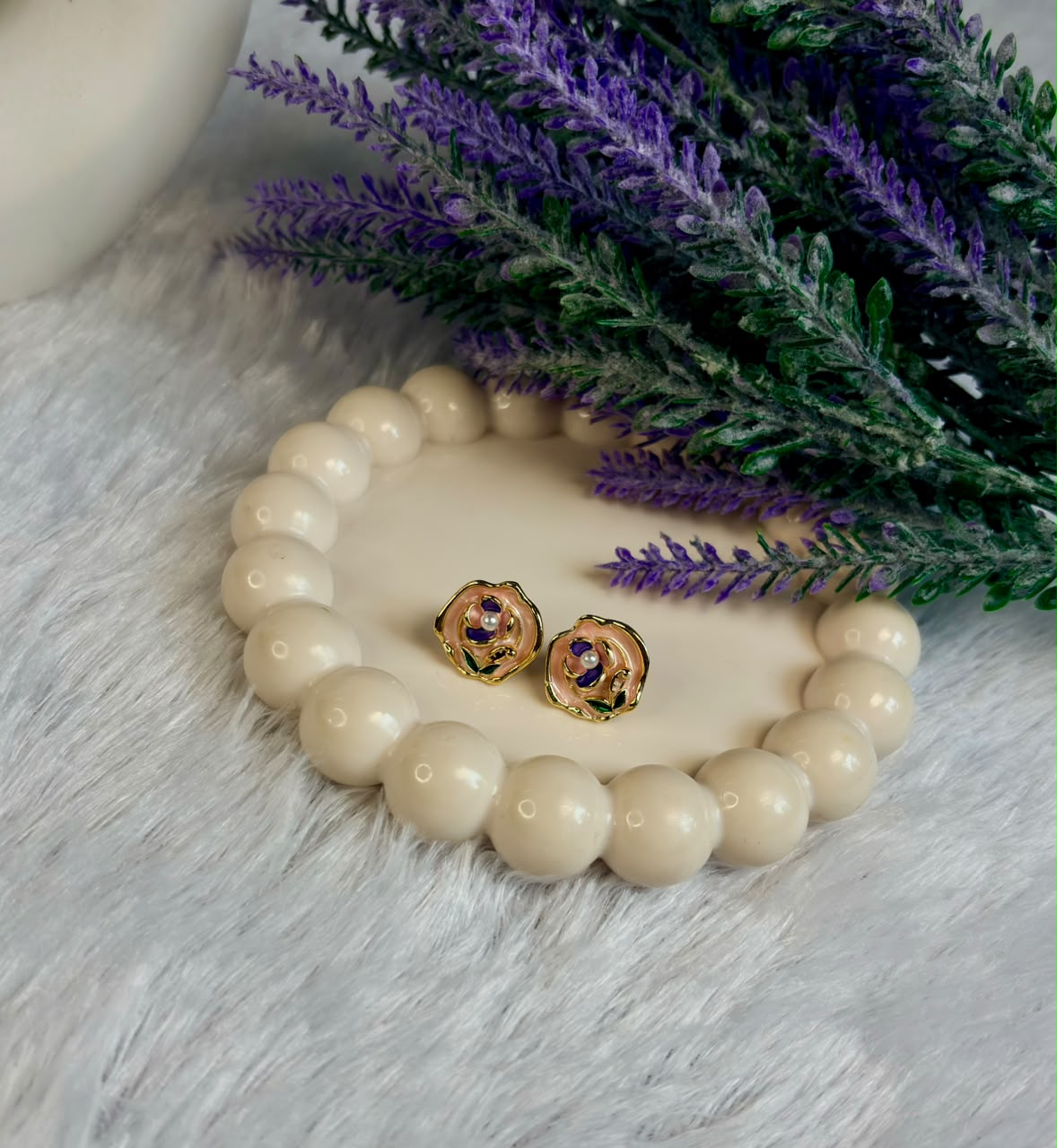Blush Rose Pearl Studs