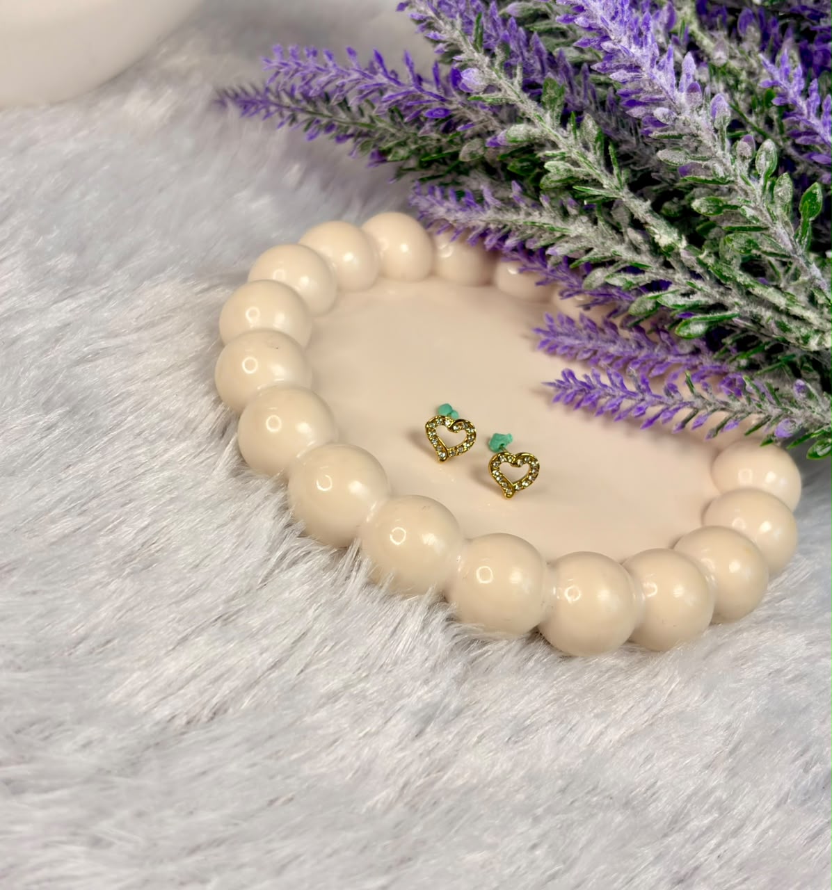 Open Heart Pavé Studs