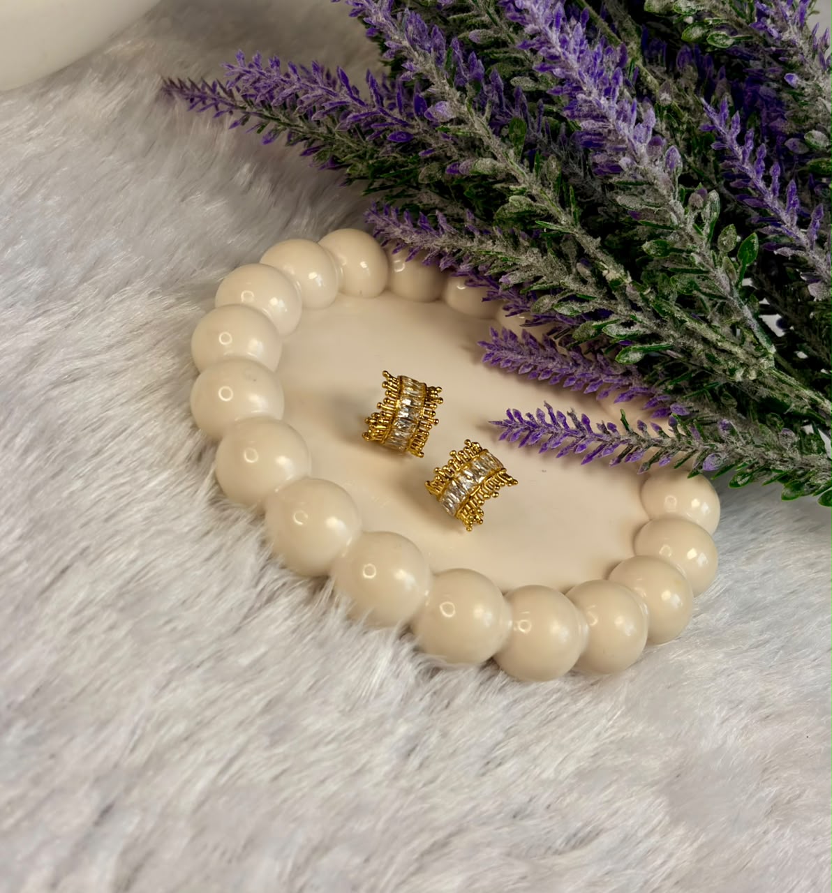 Baguette CZ Huggie Hoops