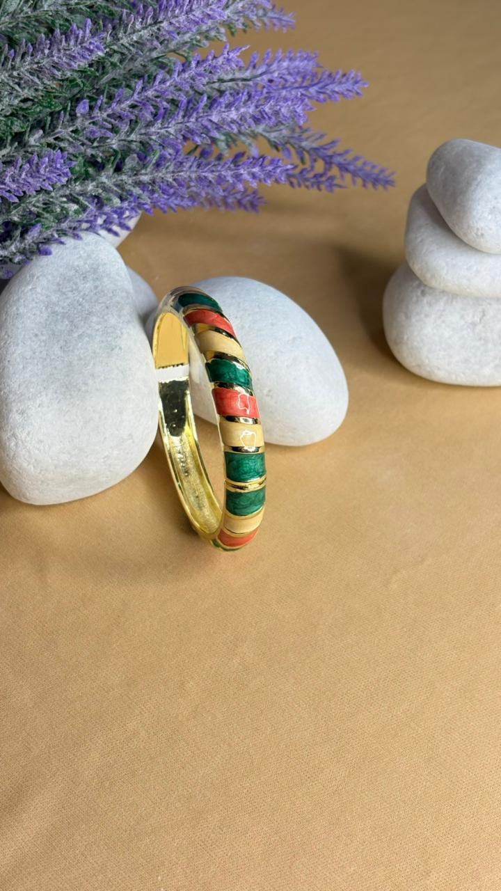 Multicolour Stripe Enamel Kada