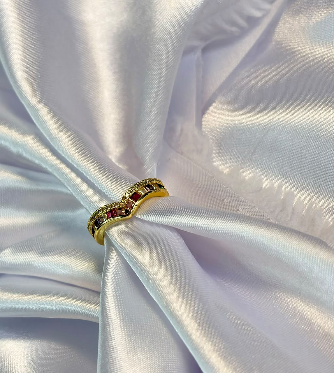 Multicolour Baguette Curve Band