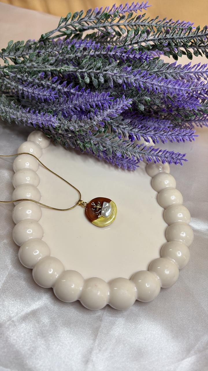 Amber Anchor Pendant