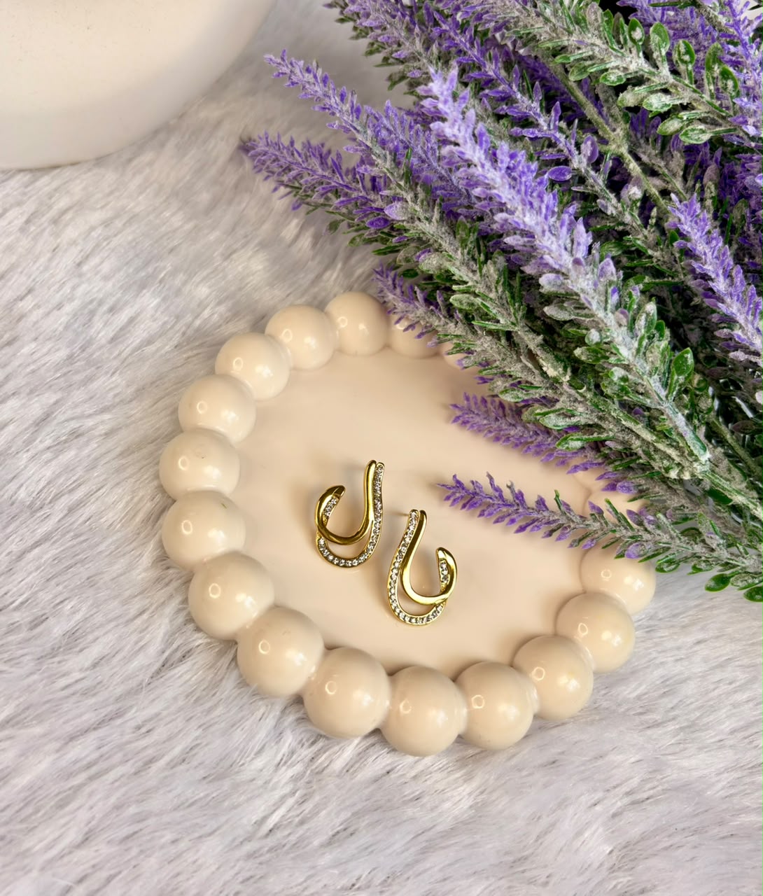 Pave Horseshoe Studs