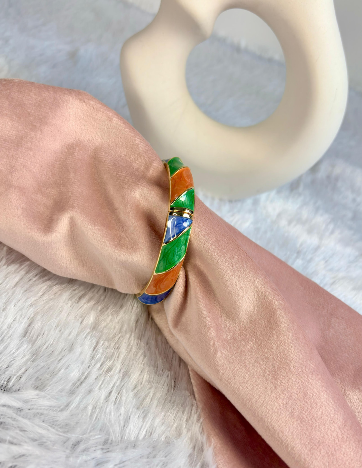 Multicolour Twist Enamel Kada