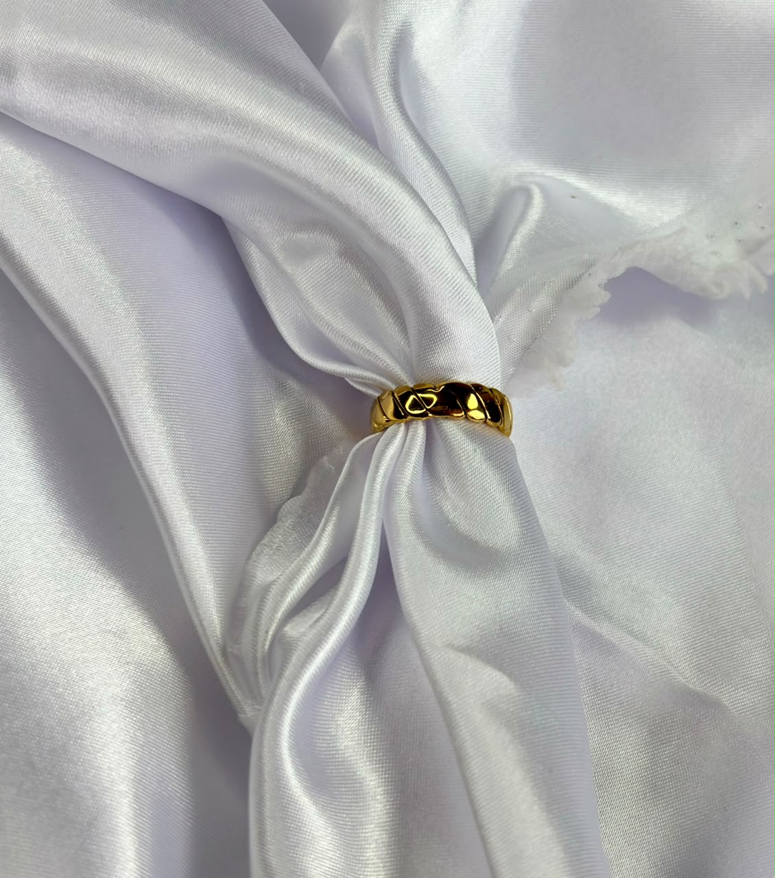Heart Quilted Dome Ring
