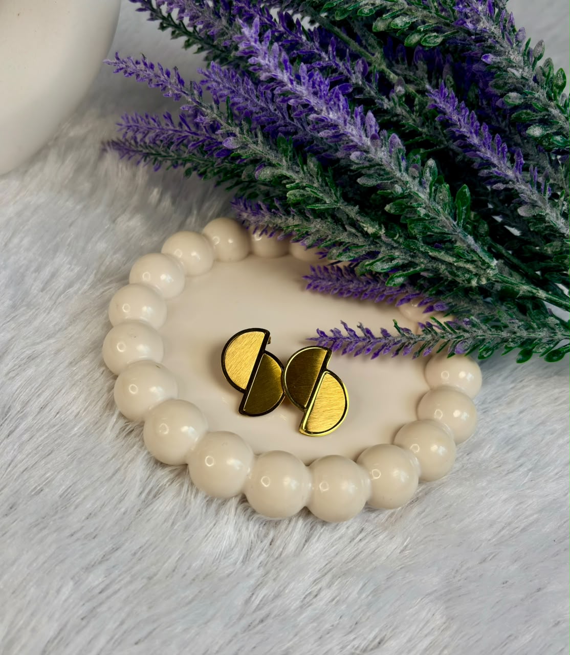 Half Moon Brushed Studs