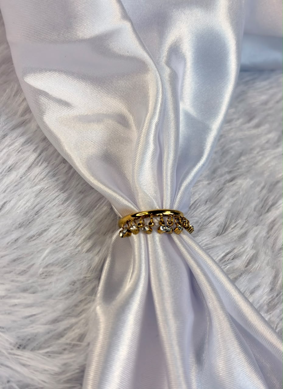 Crystal Charm Dangle Ring
